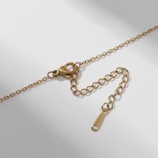 Кулон "Змея" 40см арт.9690827 золото/зеленый