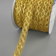 Тесьма металлизированная 13мм арт.MTR-03 золото
