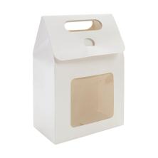 Коробка крафт с окошком 10*15*6см арт.SF-7080 белый