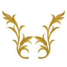 Термоаппликация "Орнамент №4" 130*70мм арт.ФУ-11716 золото