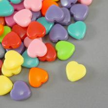 Бусины акрил 10-15мм "Звездочки и сердечки" арт.7737061 (2уп*20гр)