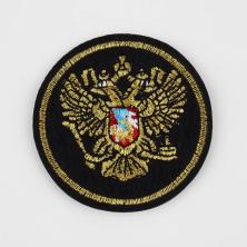Термоаппликация "Герб" 60мм арт.9656504 черный/золото