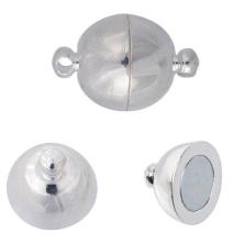 Замок магнитный 12*8мм отв-е 2мм арт.111910 серебро