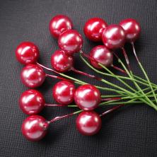 Ягоды на проволоке 6см d-1,2см арт.SF-021 (20шт)