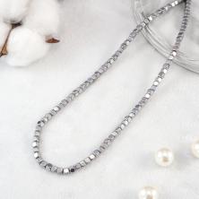 Бусины гематит "Куб" 4*4мм 40см арт.ФУ-11902 серебро (100шт)