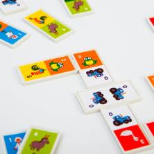 Игра настольная "Домино. Синий трактор" 18*5,3*2см арт.6906937 (28 деталей)