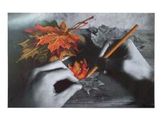 1722 "Рисуем осень" Канва с нанесенным фоном "Матренин Посад" 37*49см 26*40см