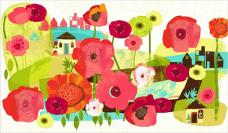 Ткань для пэчворка 60*110см Peppy Always Blooming Panel