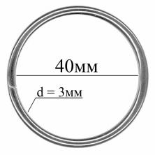 Кольцо металл 40*3мм арт.TSW никель