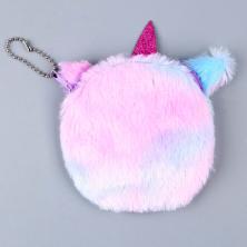 Кошелек плюш на молнии 11см 