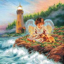 Рисунок на худ. холсте бисером Абрис Арт "Дружочек" 30*30см арт.AC-135