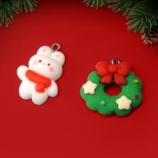 Подвеска акрил "Новый год" 20*29мм арт.ИВ-376 микс-1