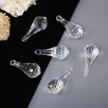 Бусины акрил "Кристалл" №31 4*1,5см арт.678-302 прозр.