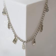 Колье "Деньги" 40см арт.7795694 серебро