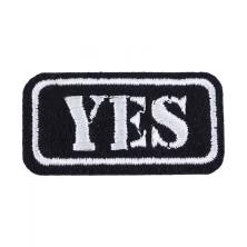 Термоаппликация "YES" 22*44мм арт.4822J черный/белый