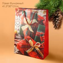 Пакет бумажный 41,5*30*12см "Новогодний" арт.SF-7826