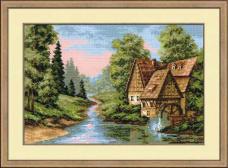 1097 "Мельница" Набор для вышивания мулине "Риолис" 38*26см