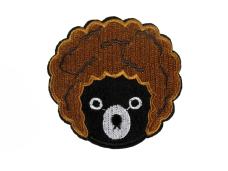 Термоаппликация "Мишка в парике" 62мм арт.X-1990