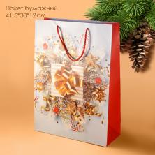 Пакет бумажный 41,5*30*12см "Новогодний" арт.SF-7826