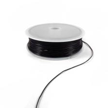 Силиконовый шнур для подвесок 0,8мм черный (10м)