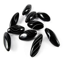 Бусины акрил 27*11мм арт.A-181 черный/серый