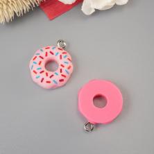 Подвеска акрил "Пончик" 19*22мм арт.ИВ-353 ассорти