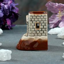 Аромалампа "Башня" керамика 4*6*7,5см арт.4694368 коричневый/бежевый