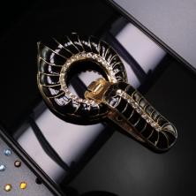 Застежка шубная со стразами арт.256