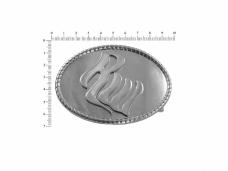 Пряжка металл "RUL" 97*69/40мм арт.ФУ-0824 серебро