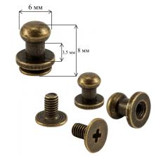Винт кобурный d6мм h8/5мм арт.KHB-01 (40шт)
