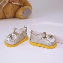 Туфли для кукол 50*32мм арт.ИВ-611 шампань (иск.кожа)