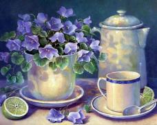 "В ожидании вечера" 50*40см арт.АЖ-1372 Картина стразами "Алмазная живопись"