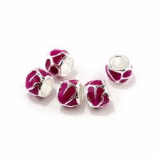 Бусины металл для "Pandora"  7*9мм с эмалью арт.PN-D10 2-малиновый