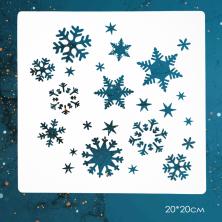 Трафарет "Снежинка" 20*20см ИВ-1217/1