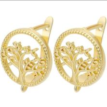 Швензы для сережек с английской застежкой из нержавеющей стали 18мм арт.ИВ-194 золото