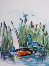 PANNA "Живая картина" JK/ЖК-2094 "Уточки" Набор для вышивания мулине гладь 24*18см