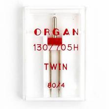Иглы ORGAN  №80/4 двойные (1игла)