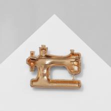 Брошь "Швейная машина" 40*30мм арт.5445487 золото/микс