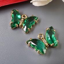 Подвеска из нержавеющей стали с покрытием золото 18К "Бабочка" 15*10мм арт.ИВ-201