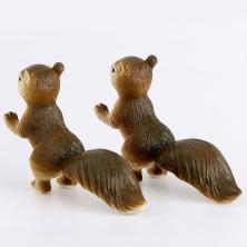 Миниатюра пластик "Белочка" 60*35*15мм арт.9716233 коричневый/белый