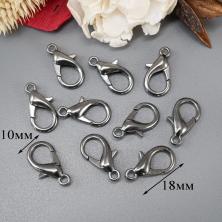 Карабин для бижутерии 18*10мм с кольцом арт.ФУ-11827 (10шт)