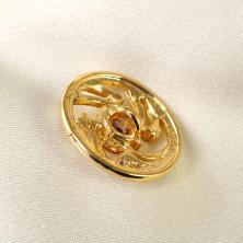 Пуговица со стразами 27мм арт.KN-147 золото