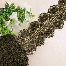 Кружево гипюр 100мм арт.ФУ-11328 т.хаки