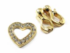 Застежка для украшений 44*18мм отв-е 4мм арт.F-51 со стразами