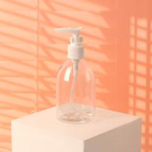 Флакон ПЭТ с дозатором 270мл d-6,5см h-15,5см арт.2839933 прозрачный