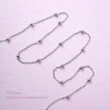 Цепь с шарик. якорн.плет. 2*3/4мм 0,5м ИВ-1135 никель