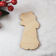 Заготовка дерево "Дед мороз" 9,8*5,3*0,3см арт.12500