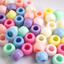 Бусины акрил 6*8мм арт.0025 ассорти (50гр)