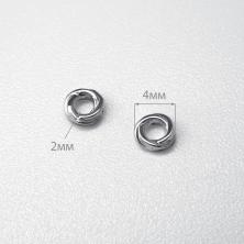 Бусины нержавеющая сталь 4*1,5мм арт.ИВ-251 никель (10шт)