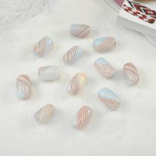 Бусины стекло лэмпворк  9*14мм арт.DBC-01